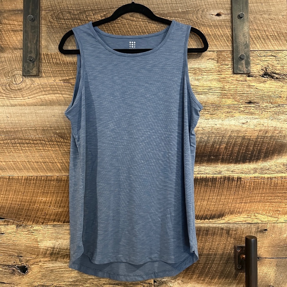EUC - title nine - Jive Tank Top - Heather Denim Blue - Large